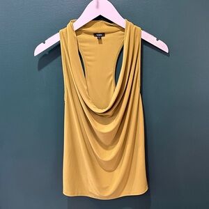 Express Chartreuse Cowl Neck Tank Top